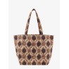 Fabric shopping bag with pegasus embossed maxi embroidery