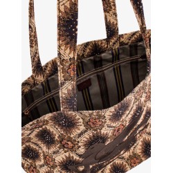 Fabric shopping bag with pegasus embossed maxi embroidery