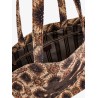 Fabric shopping bag with pegasus embossed maxi embroidery