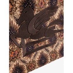 Fabric shopping bag with pegasus embossed maxi embroidery