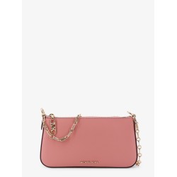 Empire leather shoulder bag with metal logo