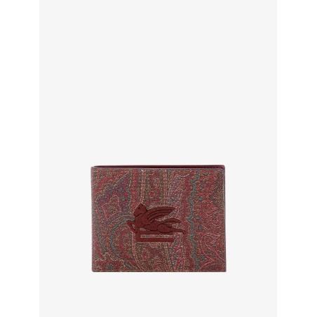 Pailsey fabric wallet with etro cube logo
