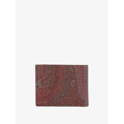 Pailsey fabric wallet with etro cube logo