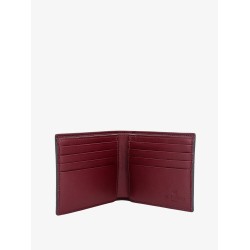 Coated canvas wallet with paisley motif