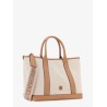 Luisa canvas and leather handbag with frontal monogram