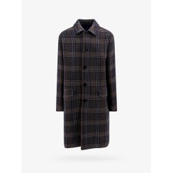 Tartan wool and cashmere coat