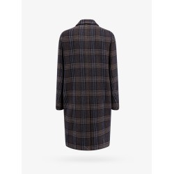 Tartan wool and cashmere coat