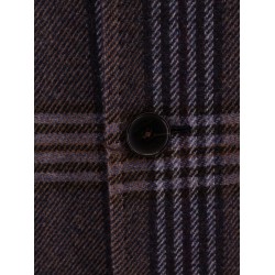 Tartan wool and cashmere coat