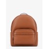 Bex leather backpack with frontal logo patch