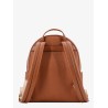 Bex leather backpack with frontal logo patch