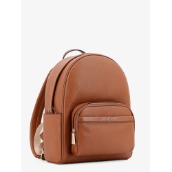 Bex leather backpack with frontal logo patch