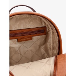 Bex leather backpack with frontal logo patch
