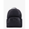 Bex leather backpack with frontal logo patch