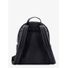 Bex leather backpack with frontal logo patch