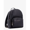Bex leather backpack with frontal logo patch
