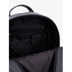 Bex leather backpack with frontal logo patch