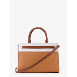 Primrose leather handbag with frontal logo