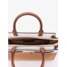 Primrose leather handbag with frontal logo