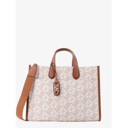 Gigi covered canvas handbag with empire logo print