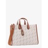 Gigi covered canvas handbag with empire logo print