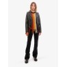 Slim fit Destiny lived-in effect leather biker