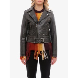 Slim fit Destiny lived-in effect leather biker