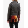 Slim fit Destiny lived-in effect leather biker