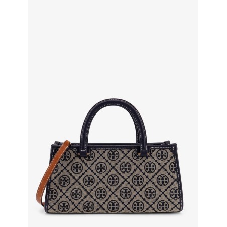 T Monogram E/W fabric and leather bag