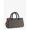 T Monogram E/W fabric and leather bag