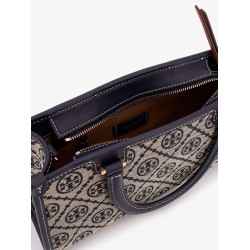 T Monogram E/W fabric and leather bag