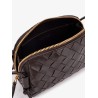 Concert leather clutch with Intrecciato motif