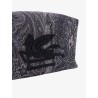Coated canvas beauty case with paisley motif