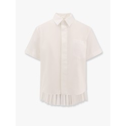 Cotton shirt with pleated insert on the back