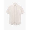 Cotton shirt with pleated insert on the back