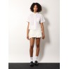 Cotton shirt with pleated insert on the back
