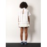 Cotton shirt with pleated insert on the back