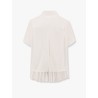 Cotton shirt with pleated insert on the back