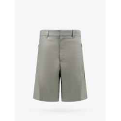 Cotton blend bermuda shorts with lateral zip