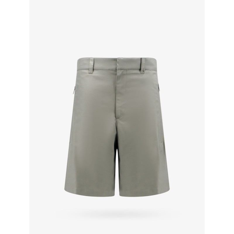 Cotton blend bermuda shorts with lateral zip