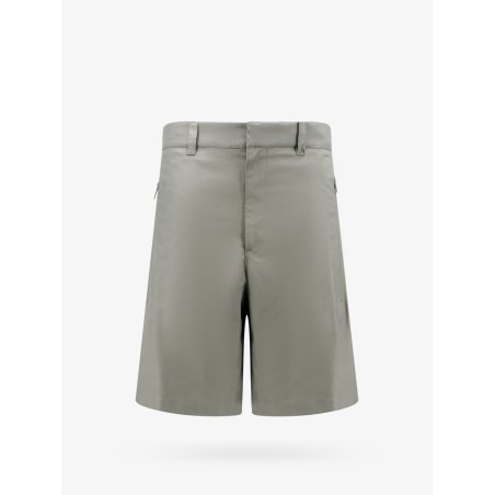 Cotton blend bermuda shorts with lateral zip