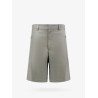 Cotton blend bermuda shorts with lateral zip
