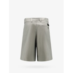 Cotton blend bermuda shorts with lateral zip
