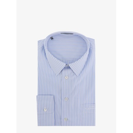 Cotton shirt with striped motif