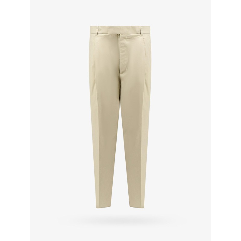 Cotton and silk casual fit trouser