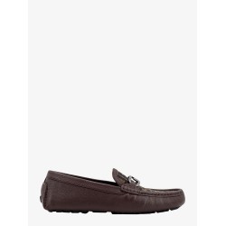 Leather sneakers with ff insert