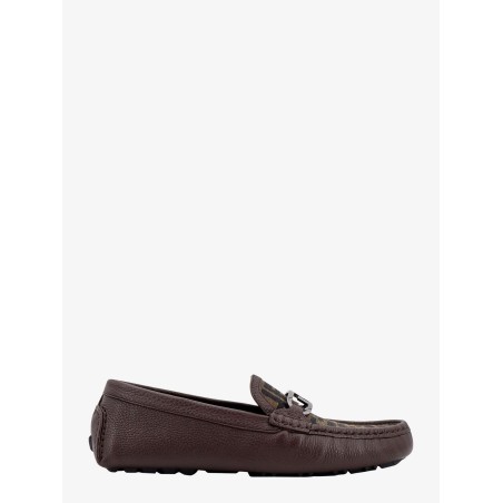 Leather sneakers with ff insert