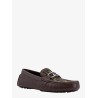 Leather sneakers with ff insert