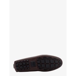Leather sneakers with ff insert