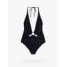 Nylon one-piece swimsuit with frontal ring