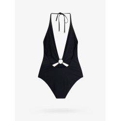 Nylon one-piece swimsuit with frontal ring